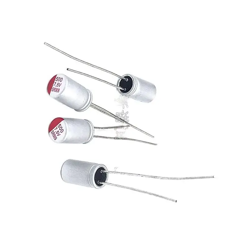 

50pcs/solid capacitor 7.5V500UF 7.5V 500UF volume 5X10 in-line solid state electrolysis new spot