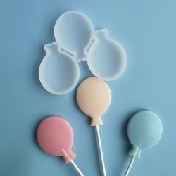 캔디 송진 클레이 초콜릿 껌 페이스트 금형, 풍선 실리콘 금형, DIY 롤리팝 퐁당 아기 생일 컵케이크 토퍼