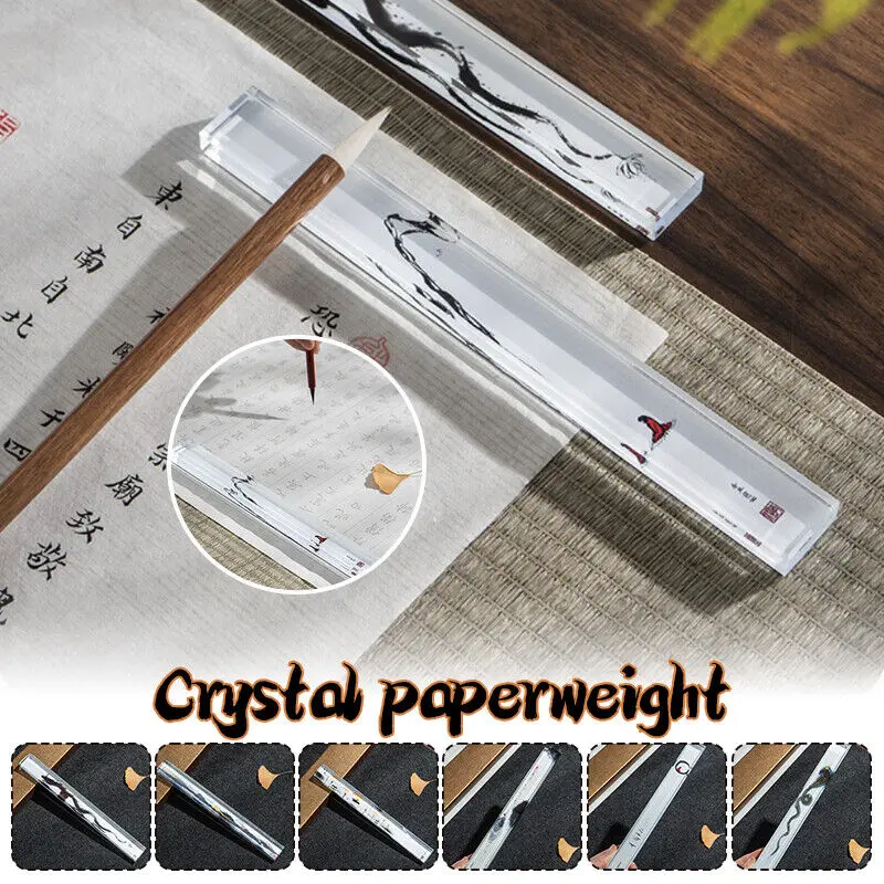 

Calligraphy Crystal Paperweights Chinese Style Creative Paper Pressing Prop Art School Supplies Useful Paper Pressing Tools