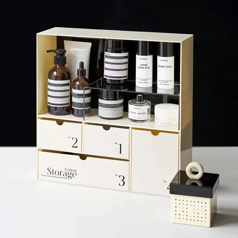 

Desktop acrylic storage box Bedroom dust drawer box Dresser lipstick Cosmetics storage box Skin care