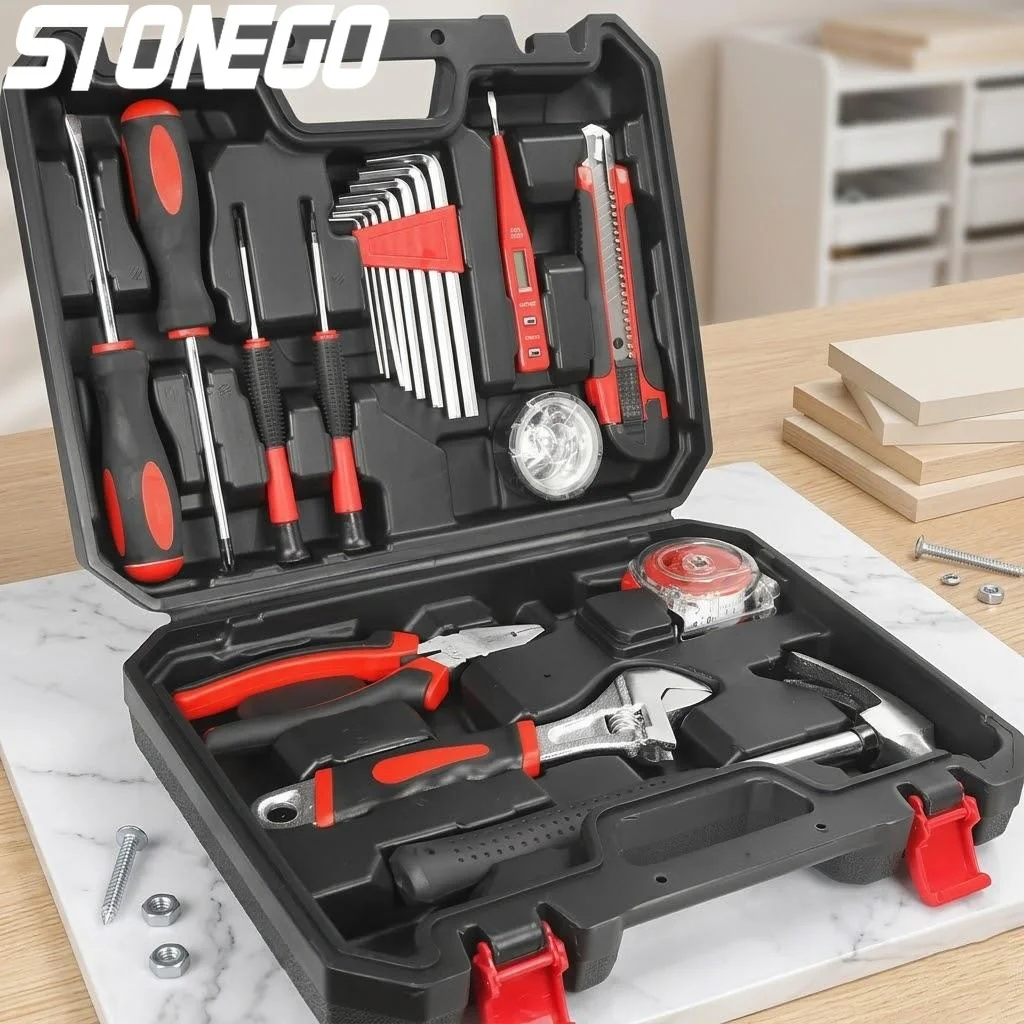 

108 Piece Tool Set with Screwdriver and Wrench for Auto Repair Home Use and DIY Projects Handy Portable Tool Box