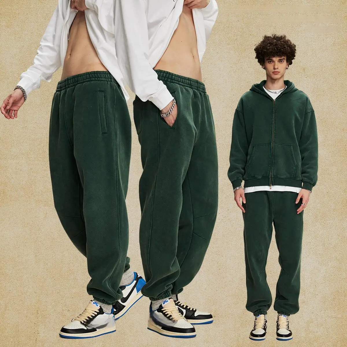 

MAQVOB High Quality Wholesale Men Batik Jogger Pants High Street Wear Acid Wash Luxury Men Sweatpants