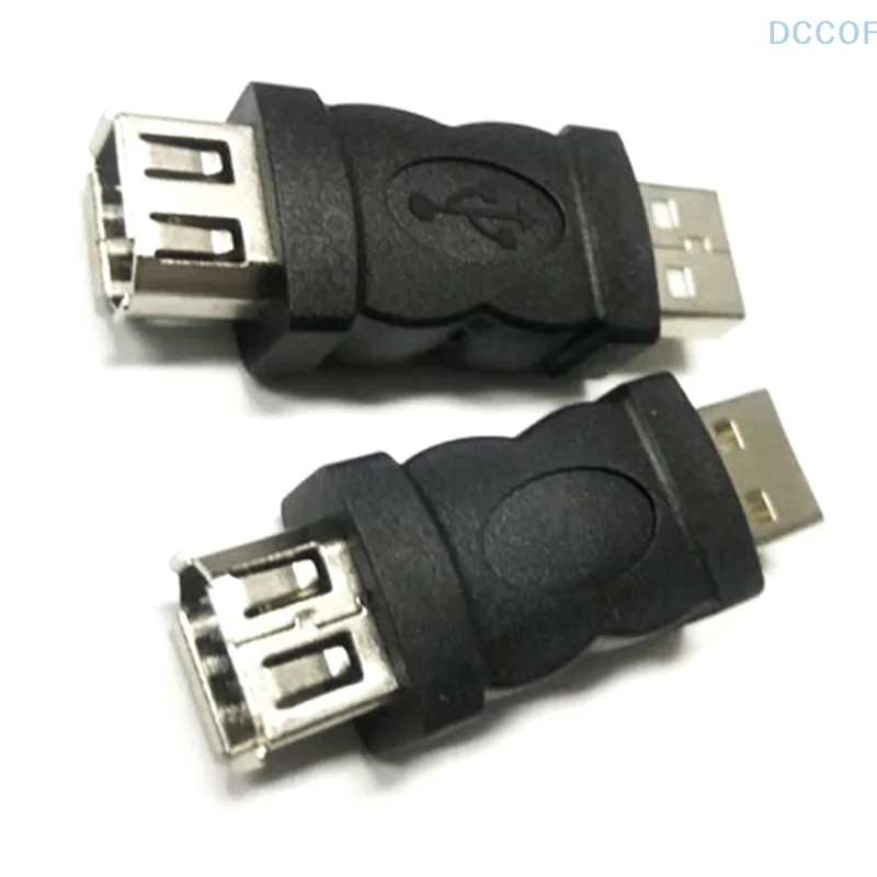 Firewire IEEE 1394 Adaptor USB tipe A Pria 6 Pin Female ke USB 2.0 ponsel kamera pemutar MP3 PDAs hitam