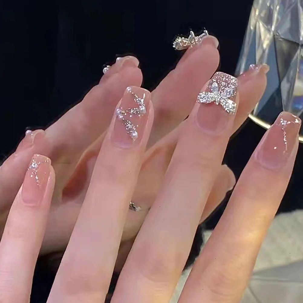 22 قطعة ثلاثية الأبعاد فراشة مسمار السحر المعادن مسمار الفن زينة DIY بها بنفسك مانيكير مجوهرات للأظافر الطبيعية وهمية تصميم مانيكير السحر