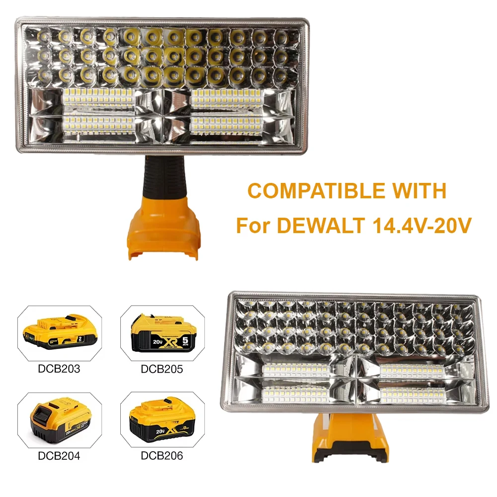 

Для инструмента Dewalt 30 Вт, внутренний и наружный светильник, светодиодный рабочий светильник, литий-ионный аккумулятор DEWALT 18 В DCB201 DCB200