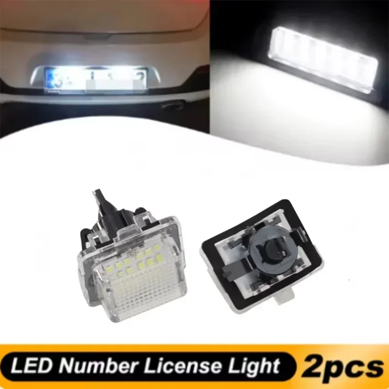 

For Mercedes Benz W204 W212 C207 C216 W221 Canbus Error Free Led Auto 2pcs LED Number License Plate Light Car Accesorios