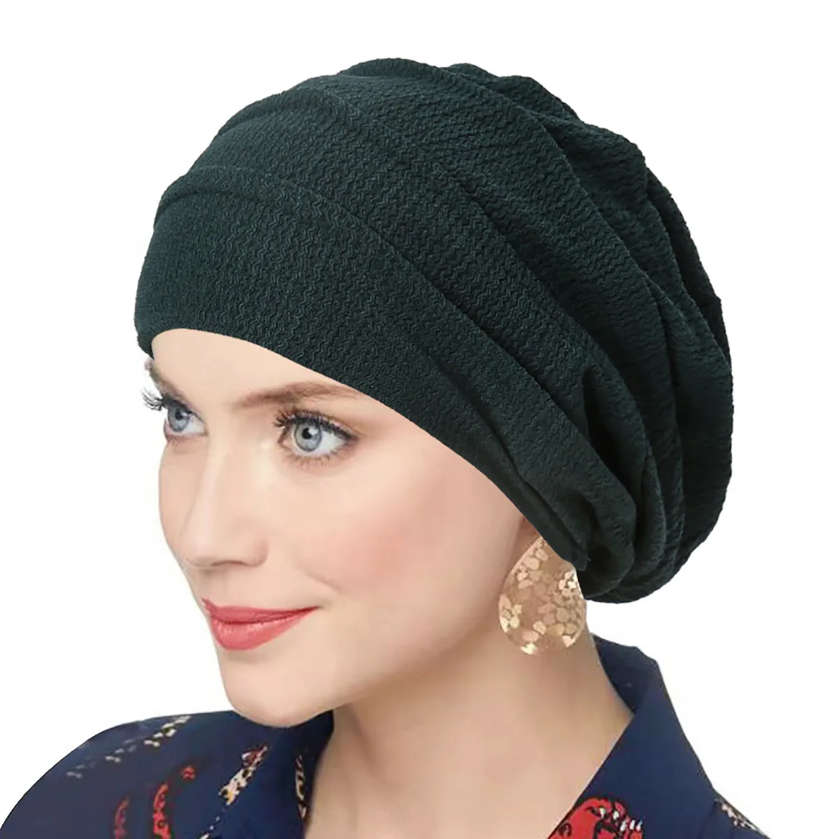 Muslim Women Baggy Beanies Bonnet Inner Hijab Hat Turban Cancer Chemo Cap Islamic Headscarf Hair Loss Head Wrap Turbante Mujer