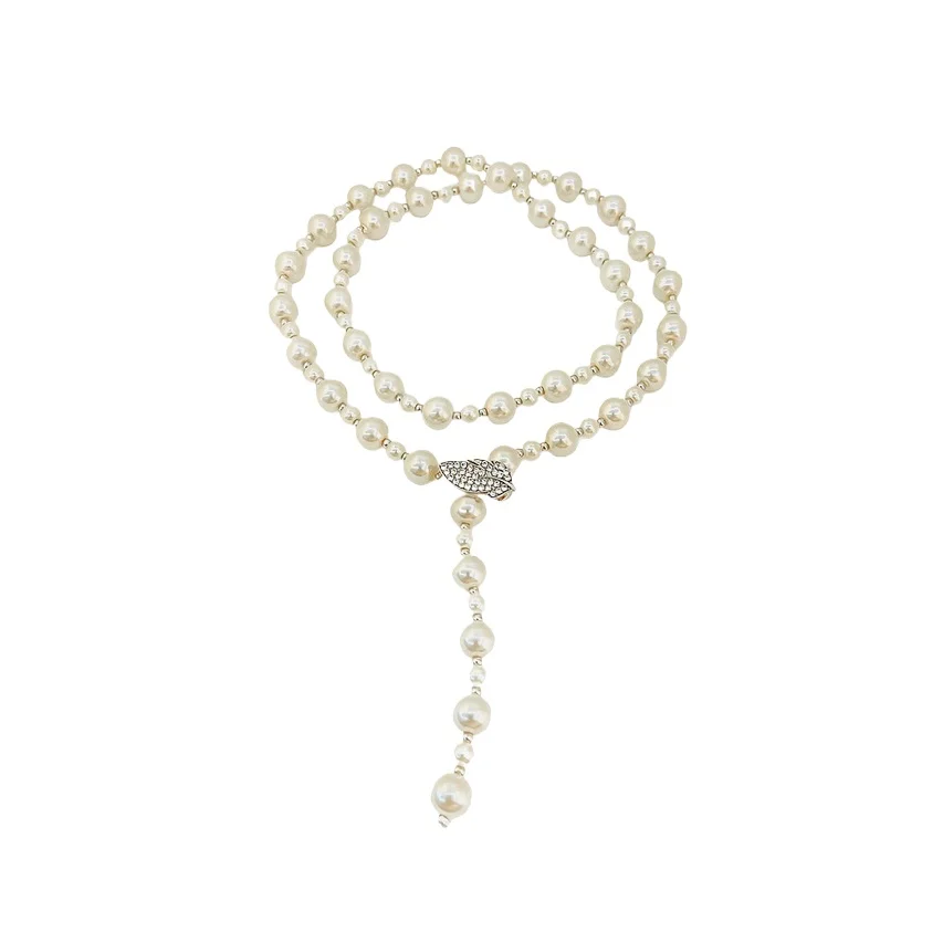 

CHARMING NATURAL WHITE CULTURED PEARL NECKLACE & 30" 5-8MM