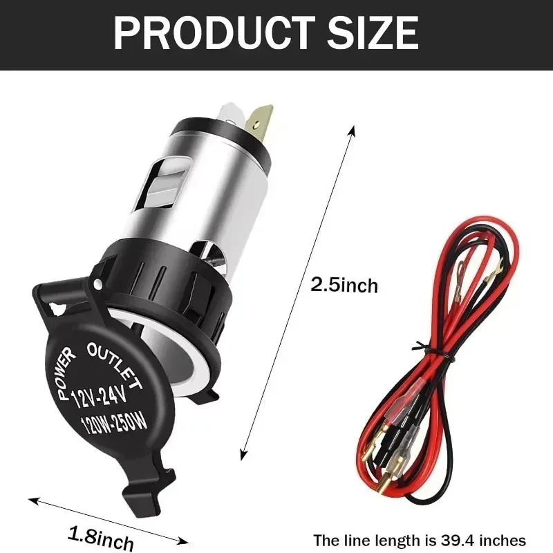 Popular 12V Car Truck Socket Outlet Power Plug Motorcycle Boat Quality and Brand Auto Car Cigarette Lighter Socket High Quality