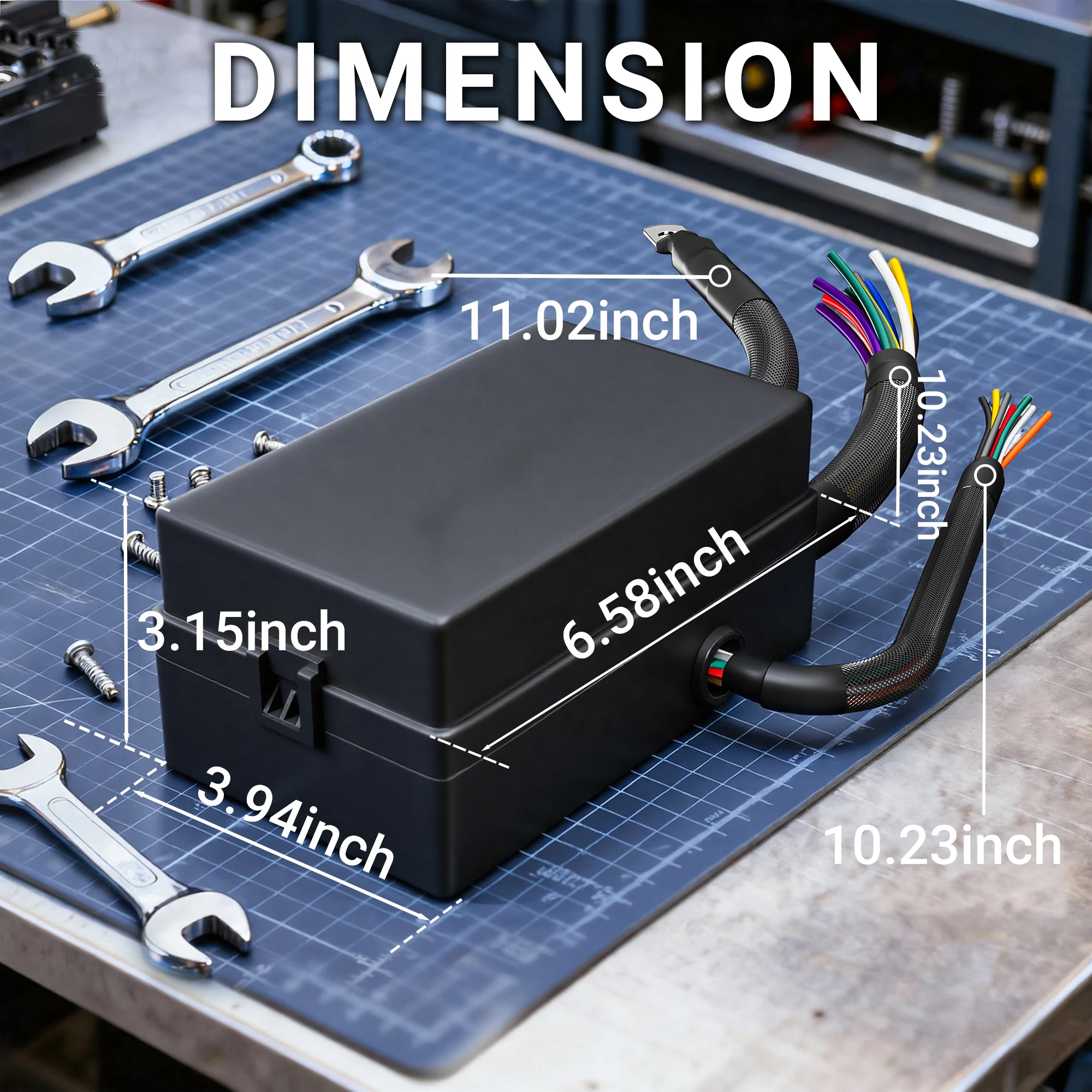 Relay Box 12V 8 Way Relay Block and 12 Way ATC/ATO Blade Fuse Panel Pre-Wired Dustproof Fuse Relay Box for Automotive Car Marine