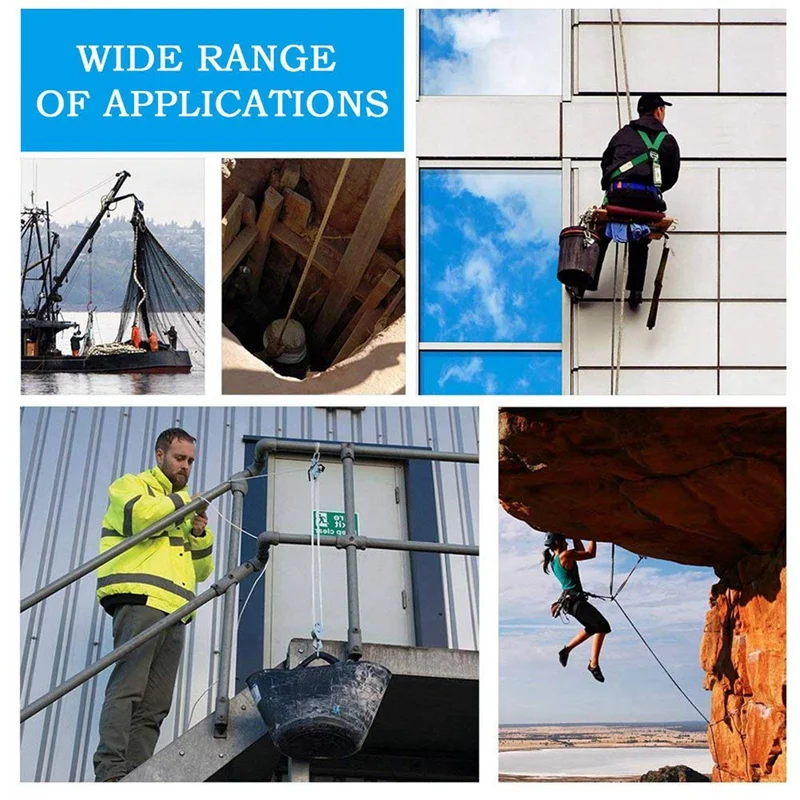 

12 шт. одиночный шкив M15, небольшой ролик из нержавеющей стали для веревочного шнура на открытом воздухе 360 ° Поворотный серебряный шкив