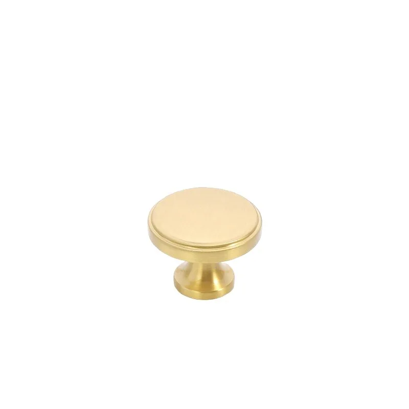 For Brass Cabinet Door Handle French Light Luxury Gold Round Single Hole Drawer Coffee Table Shoe Cabinet Round Ball Handle