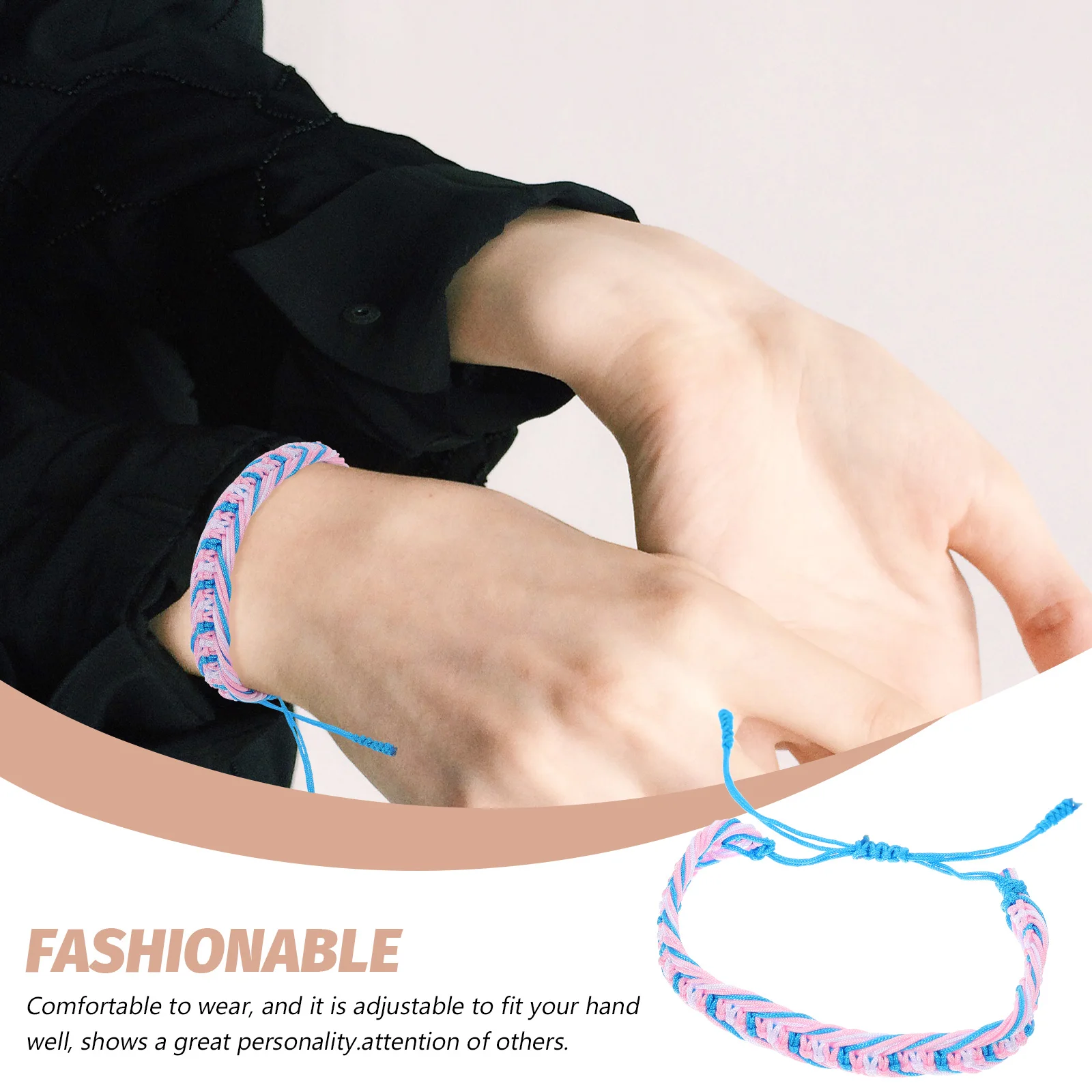 

Unisex Adjustable Colorful Woven Bracelet Pride Wristband Friendship Bracelets Jewelry Colorful Woven Bracelet