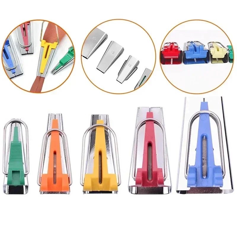 Dispositivo de ribete para DIY Patchwork, tela de empalme, fabricante de cinta al bies, herramienta de encuadernación, acolchado y costura, 6mm, 12mm, 18mm, 25m