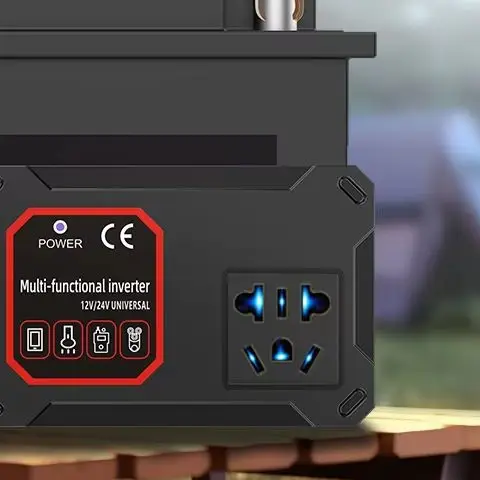 سيارة عاكس الطاقة 200 واط 12 فولت/24 فولت إلى 220 فولت محول مهايئ شاحن مقبس عالمي المحمولة مركبة محمولة محولات السيارات المنزلية