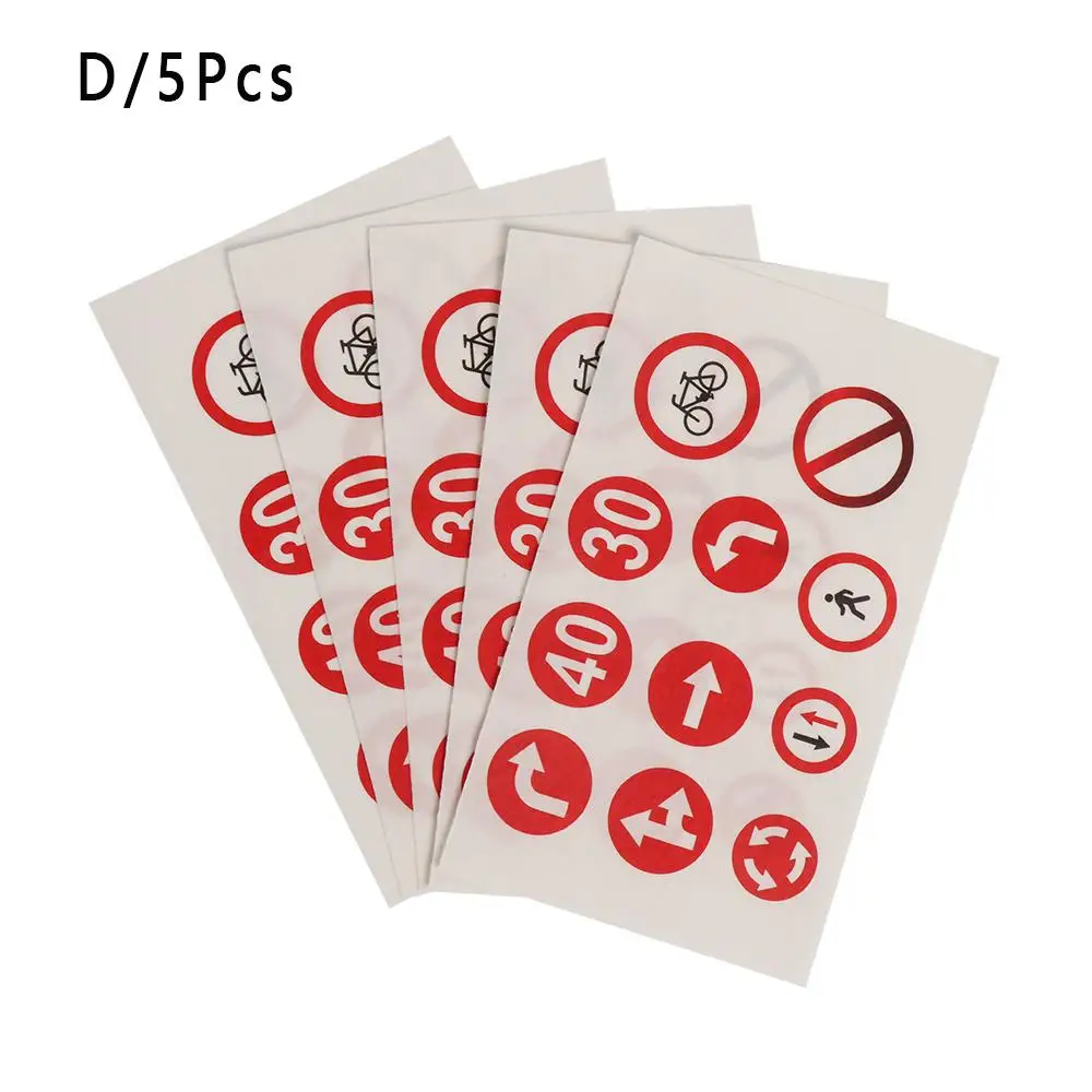 Traffic Sticker Safety Education Railway Tape, Creative Route Mark, Estudo de Inteligência, Road Signs Tool, 1 Pc, 5Pcs