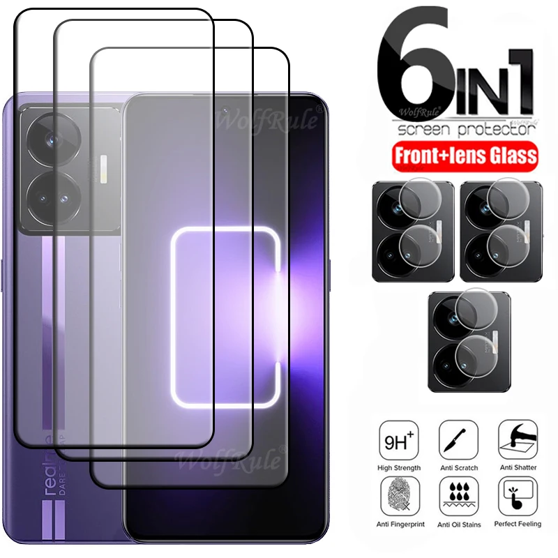 6-in-1 For OPPO Realme GT Neo 5 Glass Realme GT Neo 5 Tempered Glass Full Cover Screen Protector Realme GTNeo GT Neo 5 Len Glass