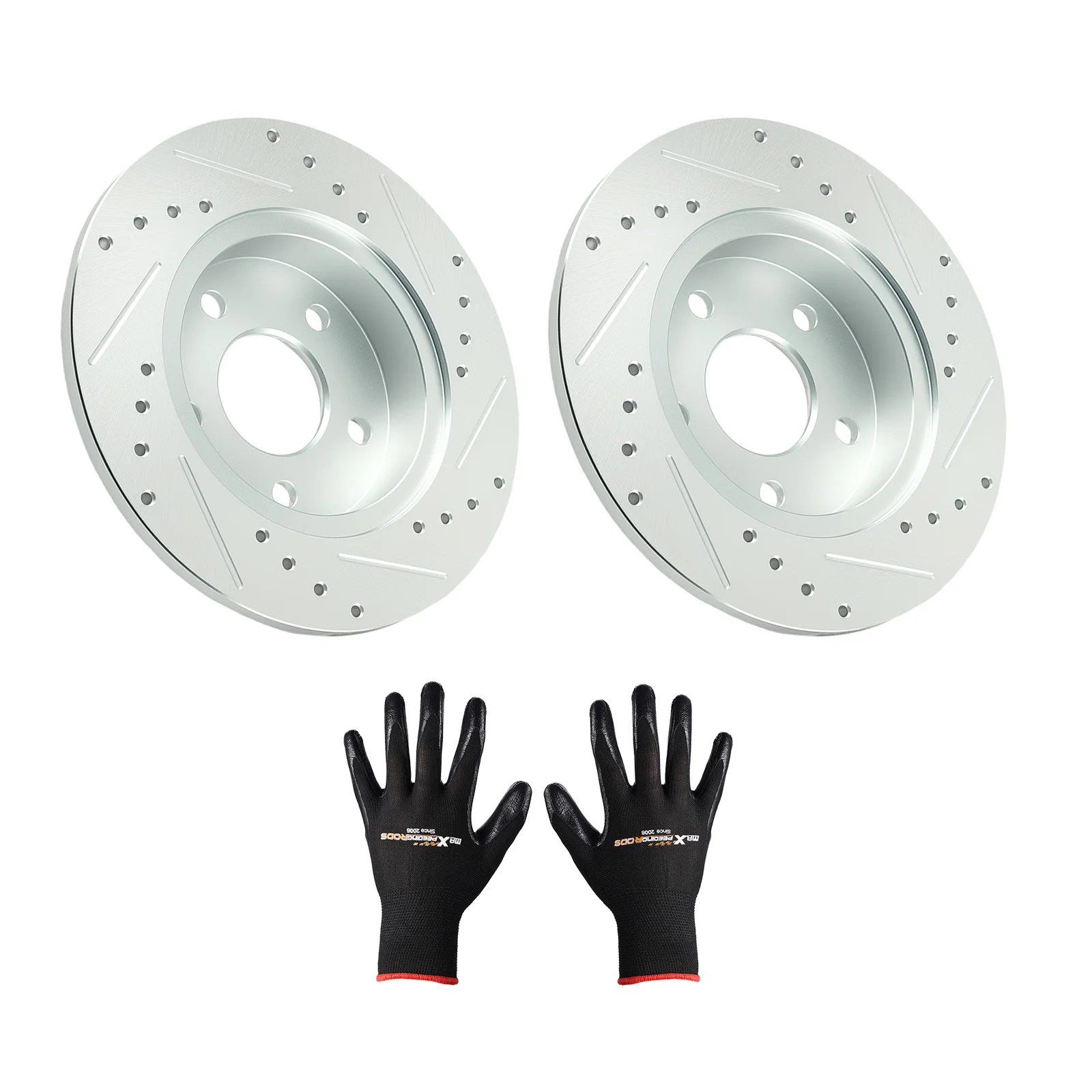

Rear Drilled&Slotted Brake Rotors Set For Saturn Aura 2007-09/Ion 2004-07 55094