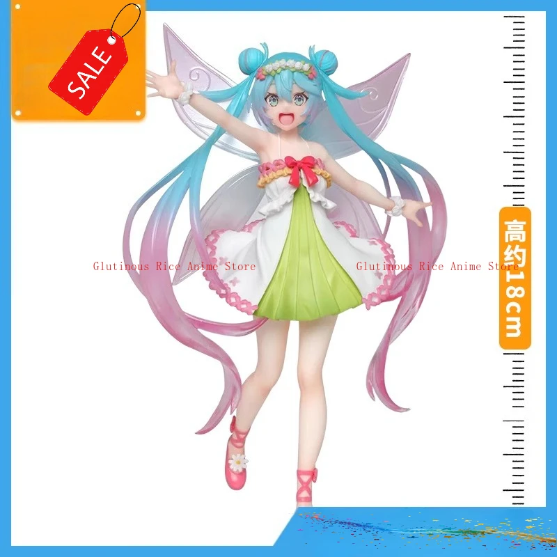 

In stock Labubu cartoon character Hatsune Miku Spring Genie standing child toy model cute doll doll figurine original brand new