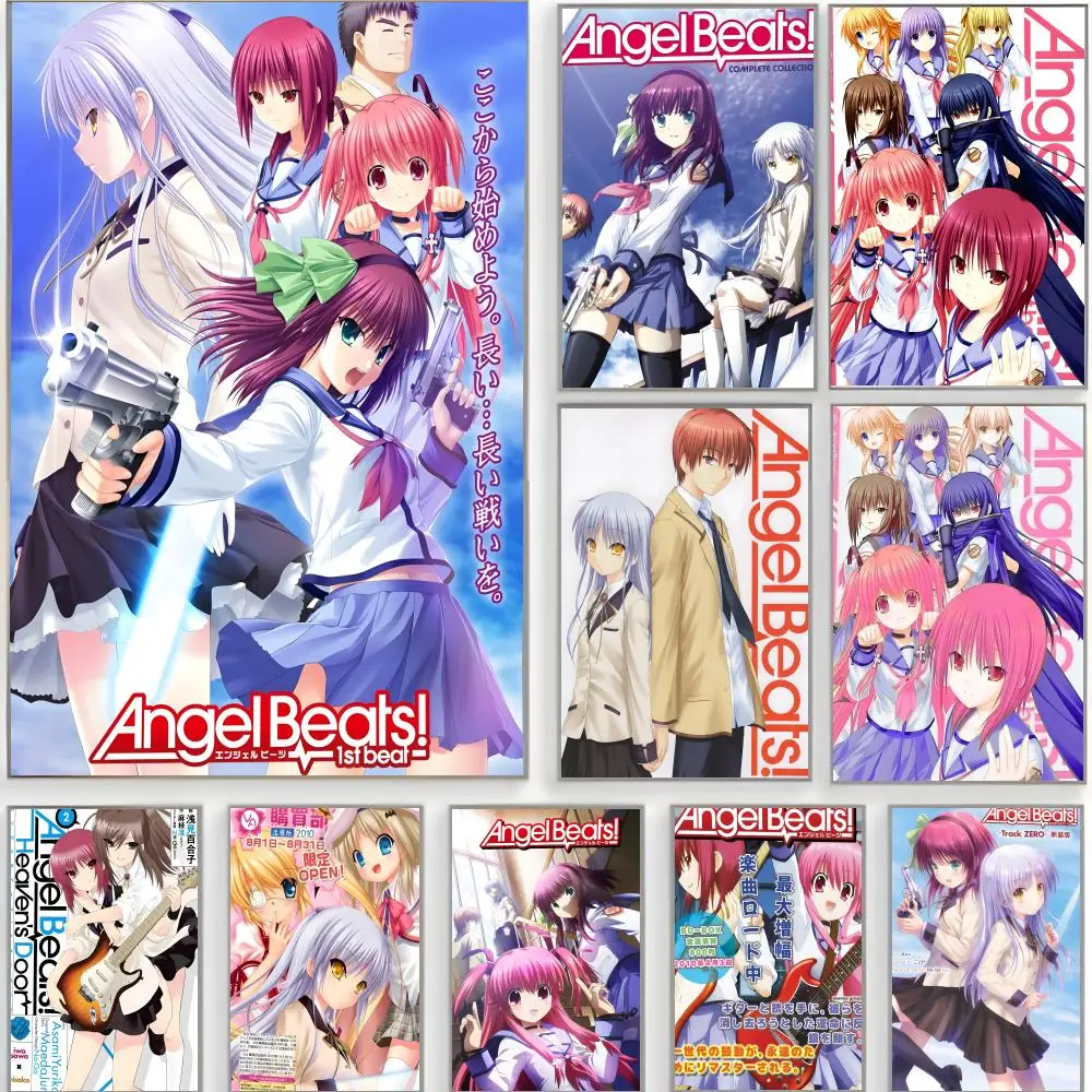 emotional anime Angel Beats! Poster Classic Wall Art  Home Decor  Peel and Stick Unframed