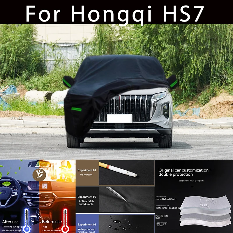 For hongqi HS7 Outdoor Protection Full Car Covers Snow Cover Sunshade Waterproof Dustproof Exterior Car accessories