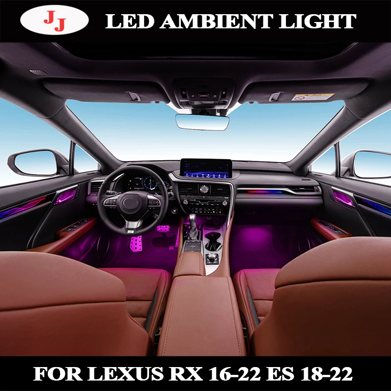 3D Flash Glow Inter Car Ambient Light for Lexus RX RX300 ES 2016-2022 Decorate Lighting Starry Active Lamp Water Flashing