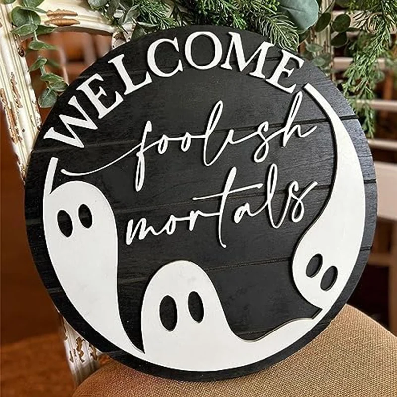 Halloween Wreath Wreath Garlands Decor Halloween Wreath Front Door Decor Halloween Ball Wreath Durable 30X30x0.5Cm