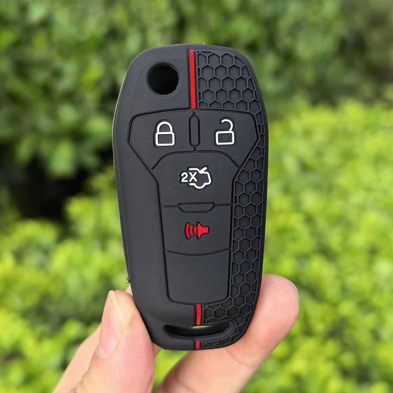 Silicone Car Remote Control Keyless Entry Fob Case Cover Key Holder For Ford Fusion Ka GM 2020 2014 2015 2016 2018 view 4