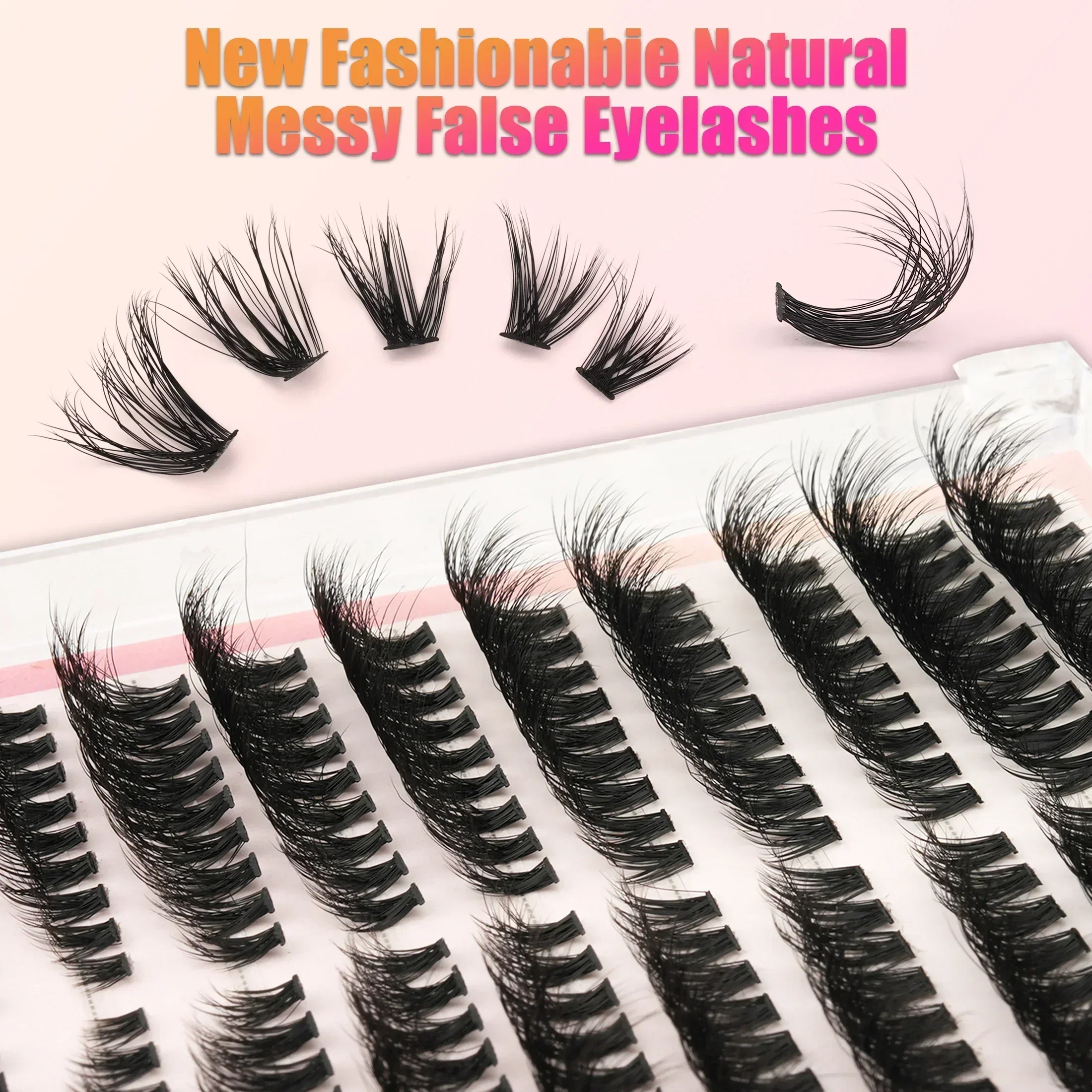 216-Cluster Large Quantity D-Curl Individual False Eyelashes Beginner-Friendly Easy Apply Reusable High-Quality Lash