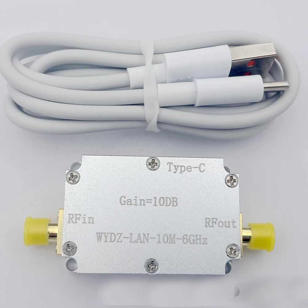 LAN 10M-6GHz High Flatness Amplifier 10DB 20DB 30DB 40DB Gain RF Drive Signal Receiver Image Transmission GPS Software Radio FM