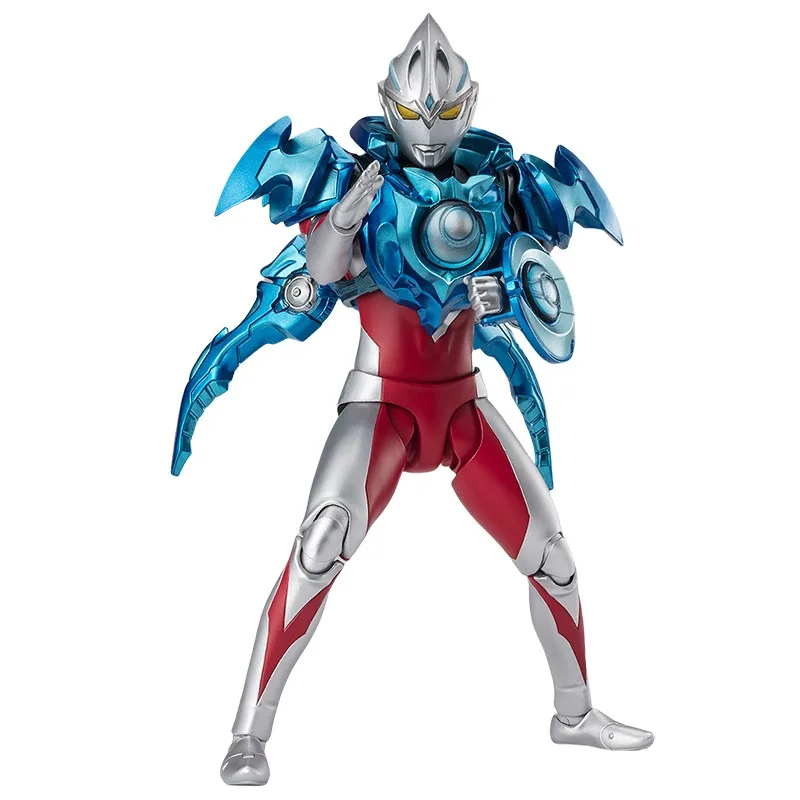 Bandai genuíno shf ultraman arco & solis armadura anime figura de ação articulações colecionáveis modelo móvel brinquedos ornamentos presente crianças