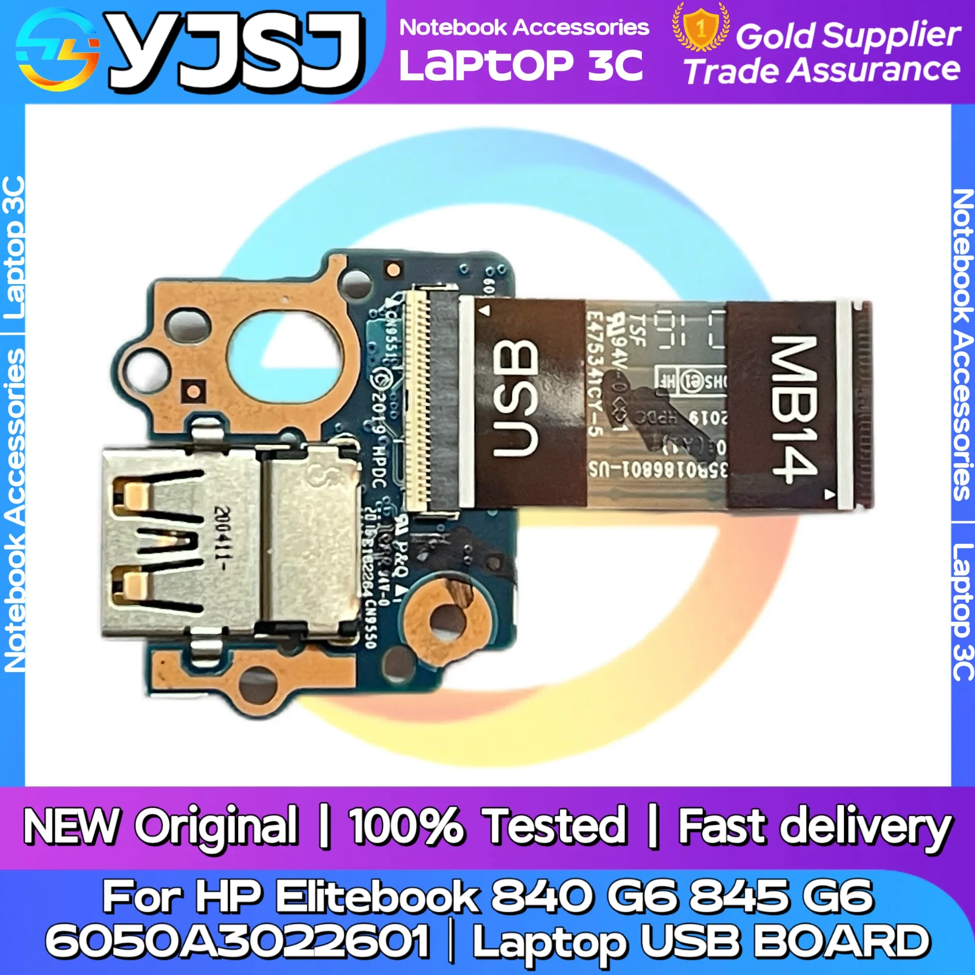 Original For HP EliteBook 840 G6 Laptop SPS USB Board With Cable L62735-001 6050A3022601-USB-A01 100% Tested Fast Ship