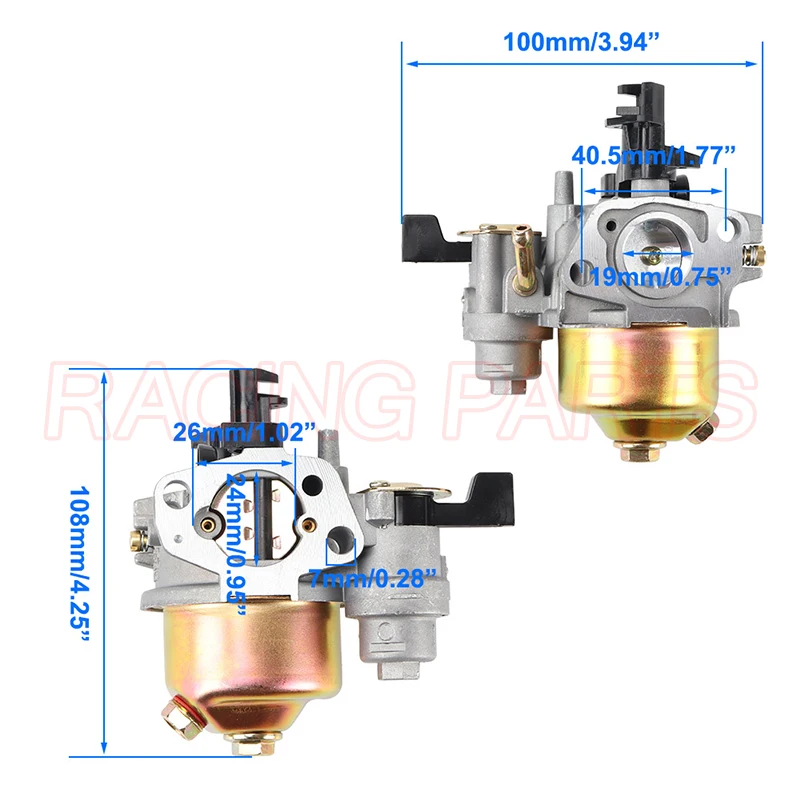 Carburetor Carb Fit for Honda GX160 GX168F GX200 5.5HP 6.5HP + Fuel Pipe Gasket Engine Car Accessories