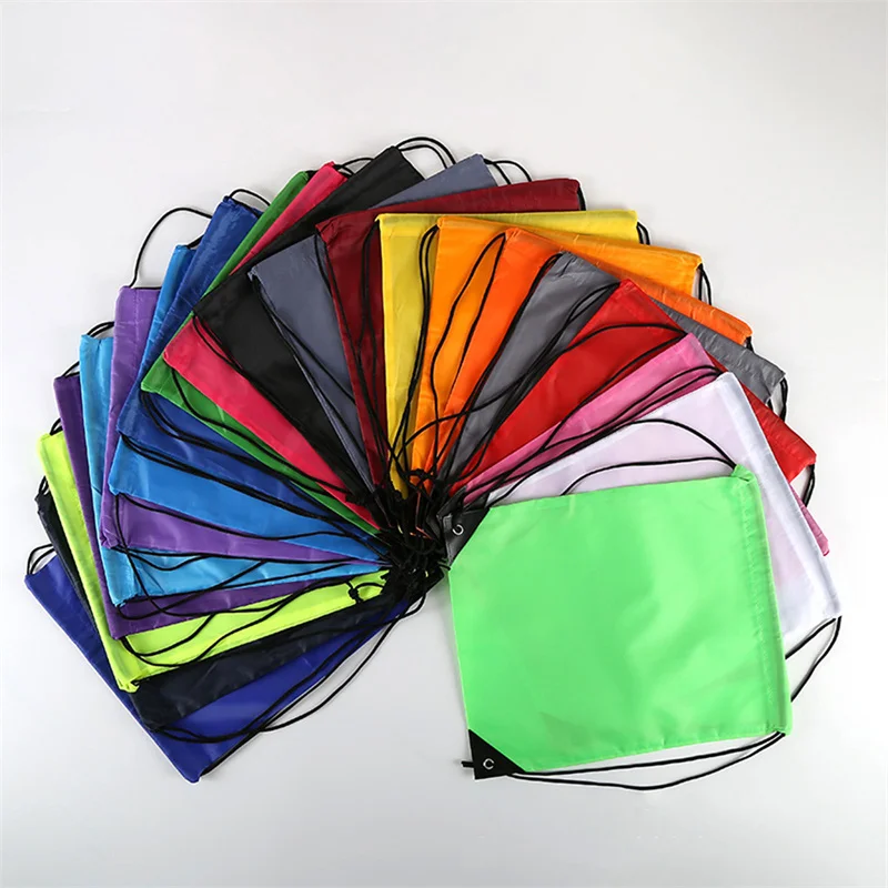 Portable Sports Bag Thicken Drawstring Belt Riding Backpack Gym Drawstring Shoes Bag Clothes Backpacks Waterproof