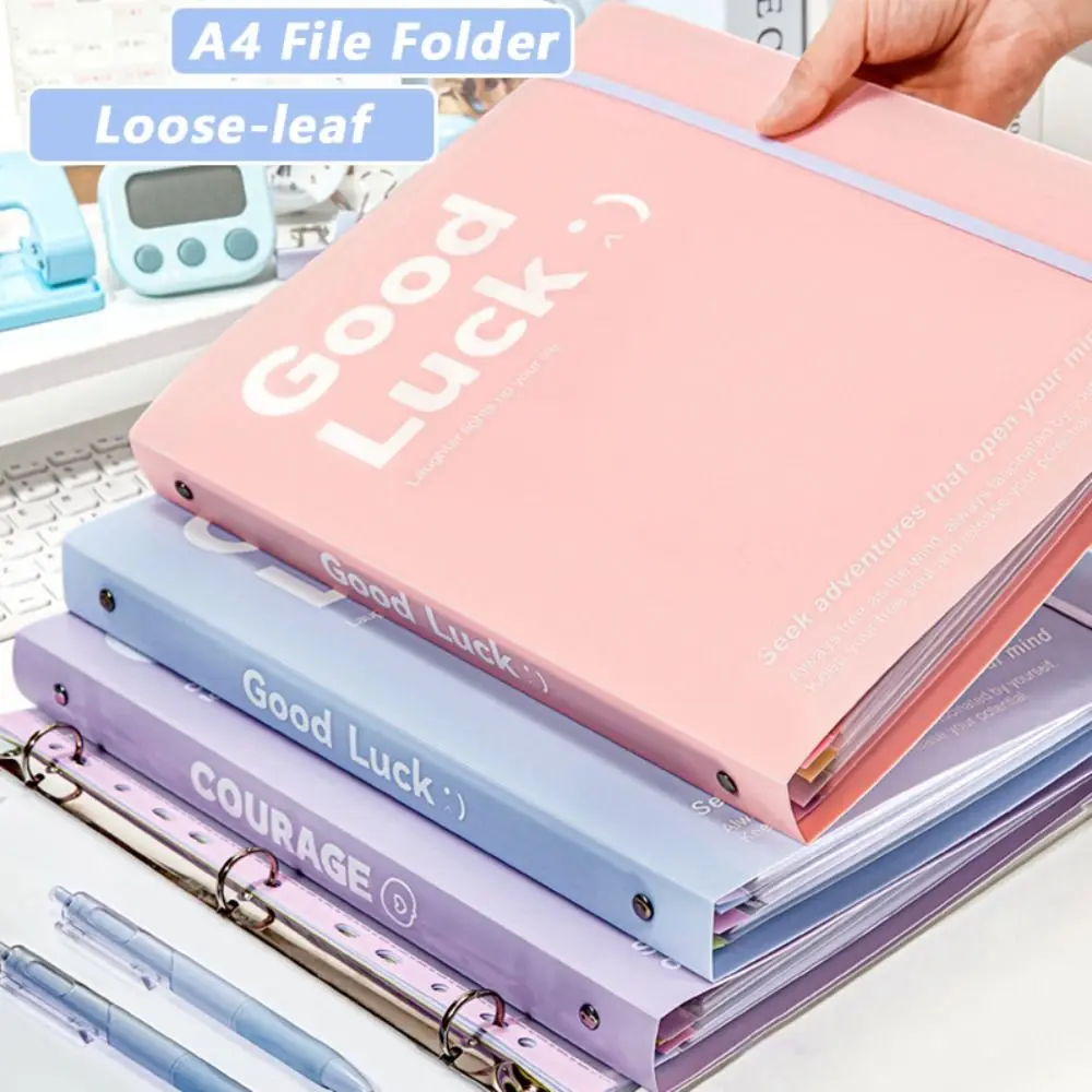 

Loose Leaf A4 File Folder Detachable Transparent Exam Paper Storage Bag Students Stationery Office Storage Booklet School Office