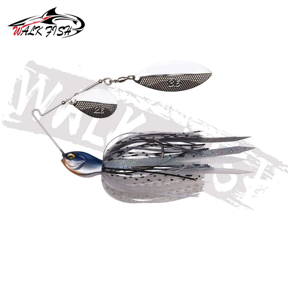WALK FISH 1 Stück Spinner-Köder 18G Metallköder Harter Angelköder Spinner-Köder Spinnerbait Hecht-Wirbel Angelzubehör Wobbler Pesca – Detail 3