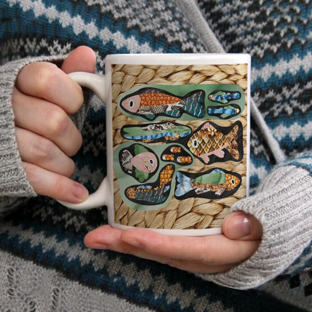 

Fishy FishyCoffee Mug Tea Cup 11oz Coffee Cup Funny Birthday Ceramic Mug Personalized Cup