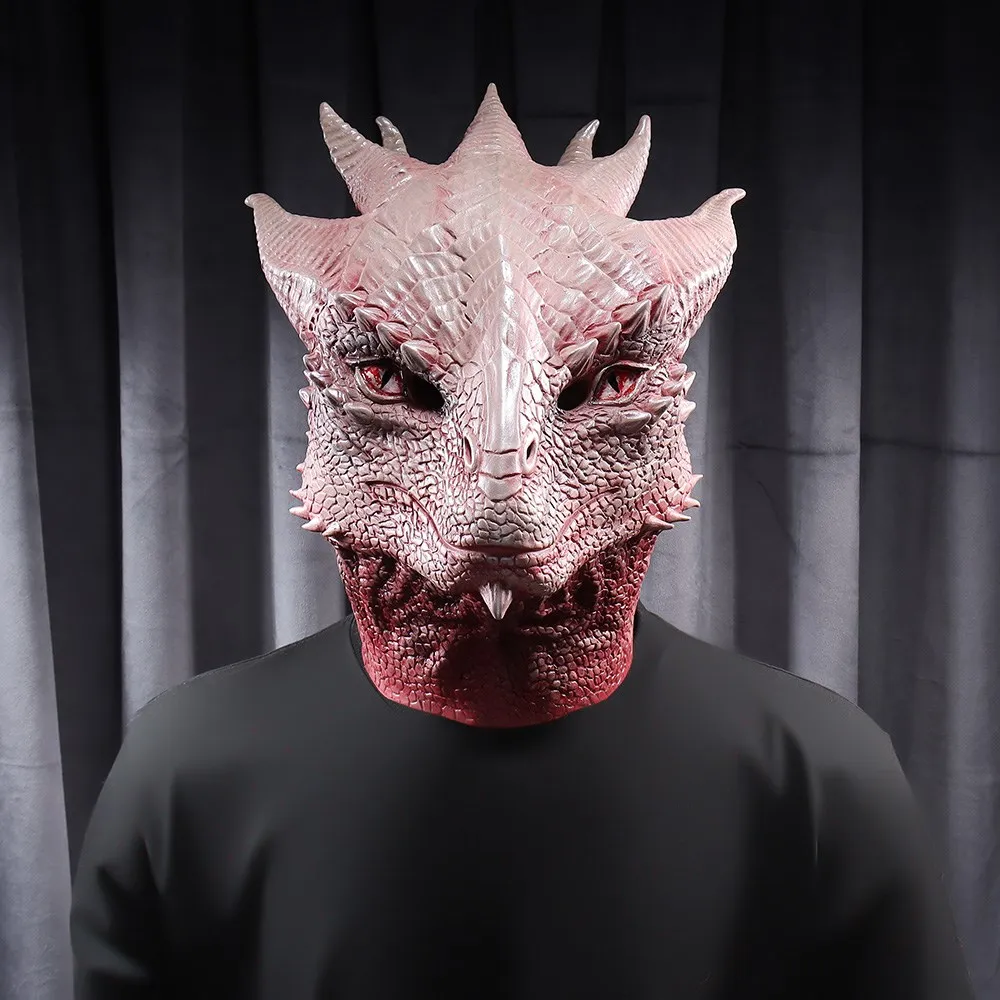Game Mask Cosplay Animal Dragon Warrior Character Latex Helmet Halloween Carnival Party Costume Props