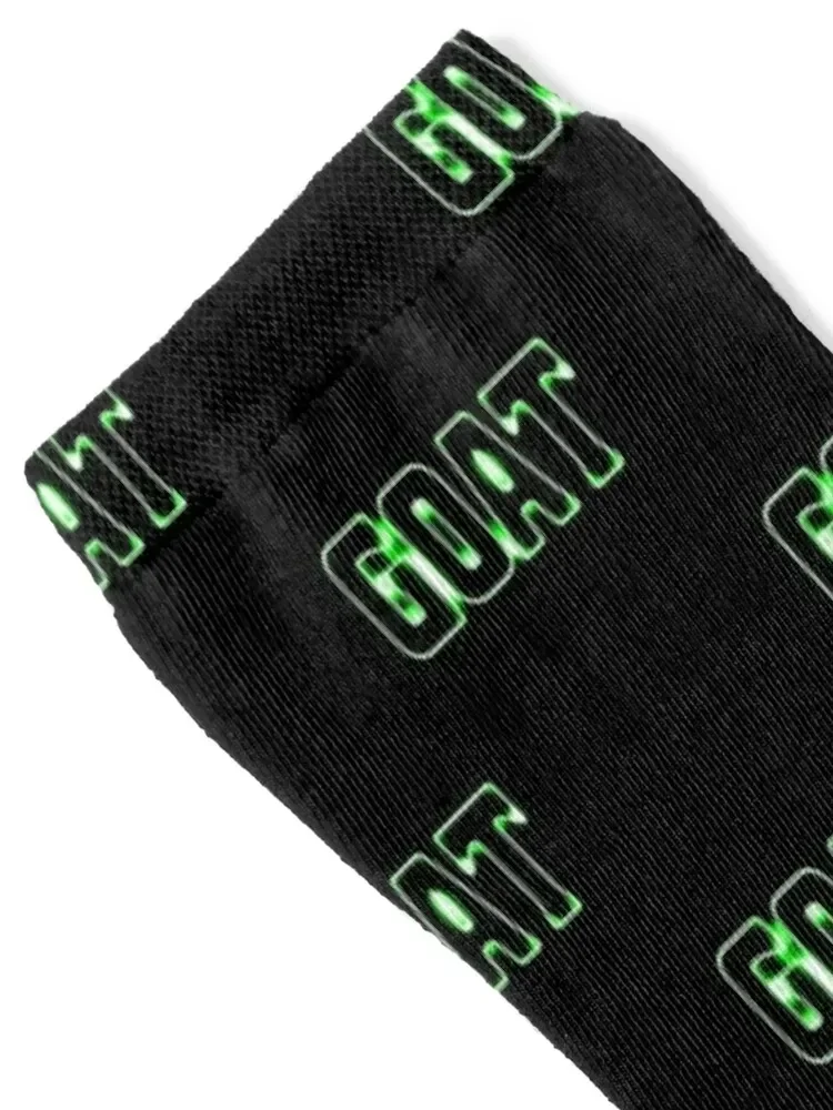 Goat Green Glow Socks valentine gift ideas cool Woman Socks Men's