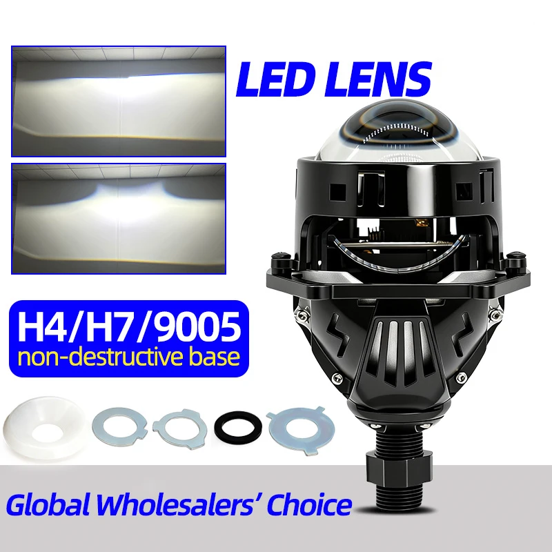 NEW 3 inch BI LED Projector Lenses 12V 116W 6000K Headlight For Hella 3R G5 H4 H7 9005 9006 Car LED Light Retrofit Universal
