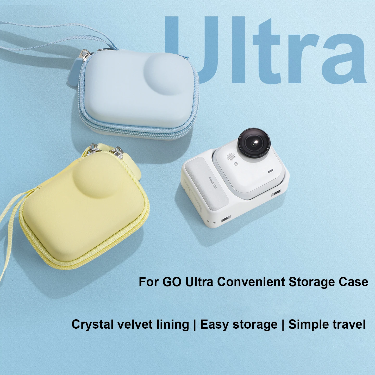 Mini Carrying Case for Insta360 Go Ultra Sports Camera Organizer Bag Protective Case Standalone Camera Storage Bag for Go Ultra