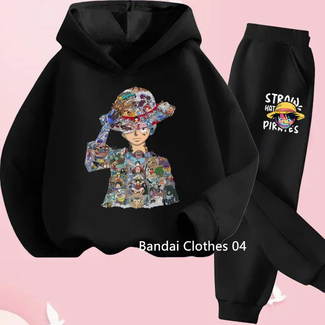 

2025 New Anime One Pieces Hoodies Set 2 to 12 Year Kids Sonic Sweatshirt Stranger Things Pullover Fashion Baby Boy Clothes Girls