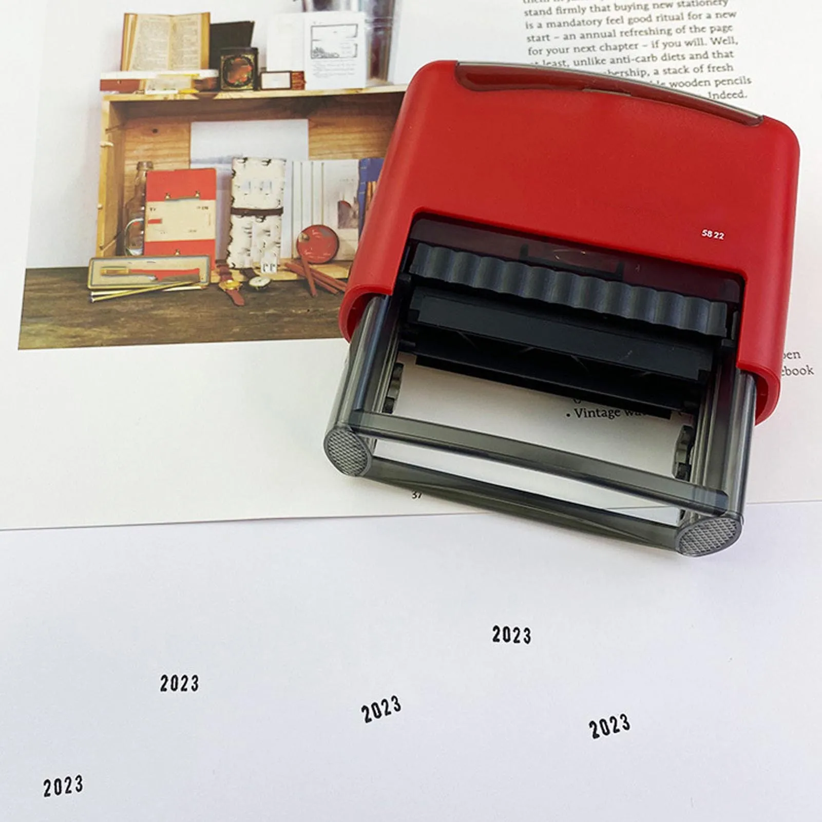 Custom Date Stamp Custom Stamp Kit Red Shell Flexible Customizable Numbers Letters and Symbols Stamp