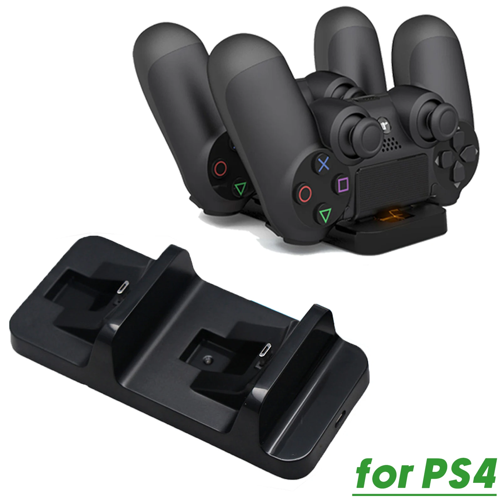 Charger Bracket with Dual Charging Port for PS4 Slim/Pro Wireless Gamepads Controller, PS4 Controller Charger Adatper Bracket