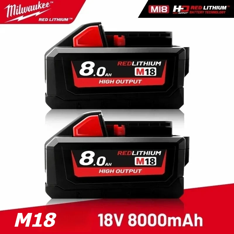 

New Milwaukee M18 XC 5.0Ah Battery Replacement, REDLINK Protection, Compatible with All M18 Cordless Tools