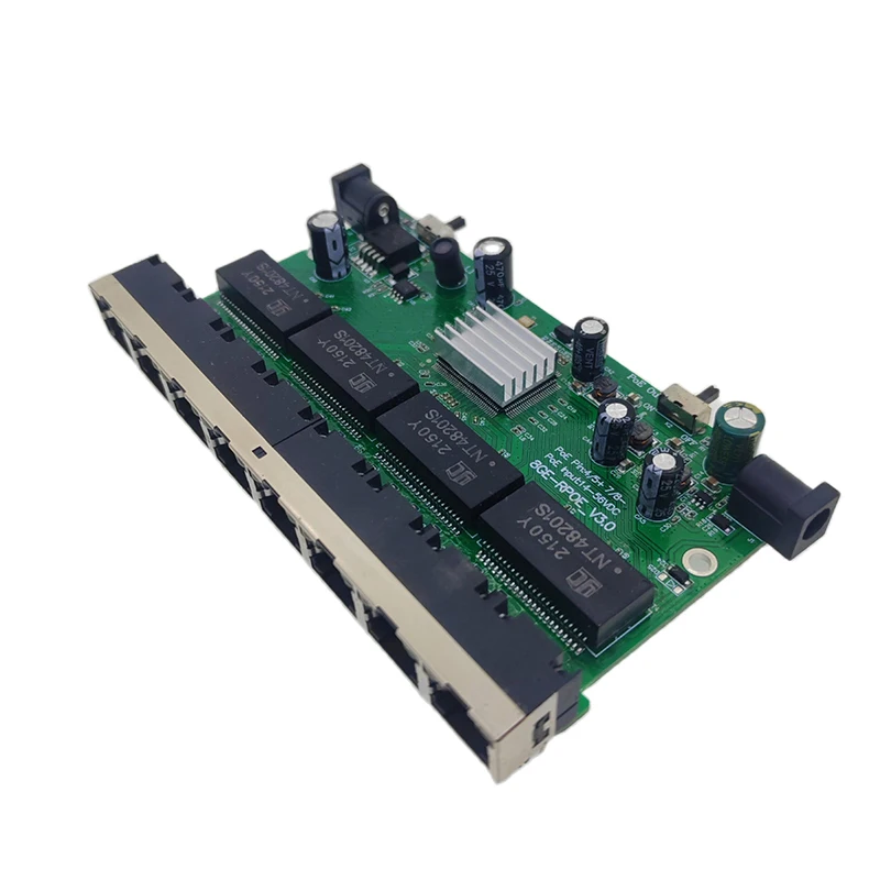

JavicTech 8-port 100Mbps Reverse POE Switch Circuit Board Network Board Communication Board Module Block