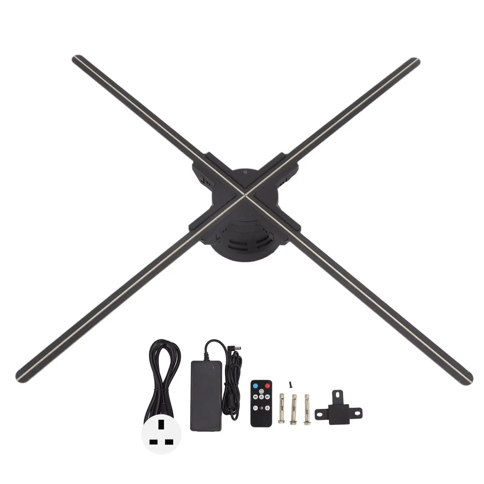 F60 3D holographic advertising machine fan screen with wifi function four-leaf splicing