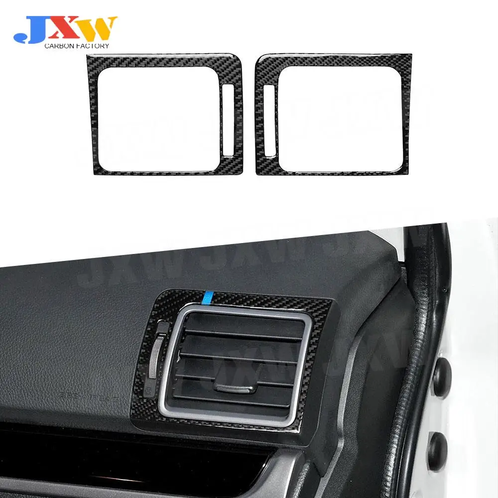 

Carbon Fiber Car Front Dashboard Side Air Conditioner Outlet Vent Trim Frame Cover Sticker For Subaru Forester 2016-2018