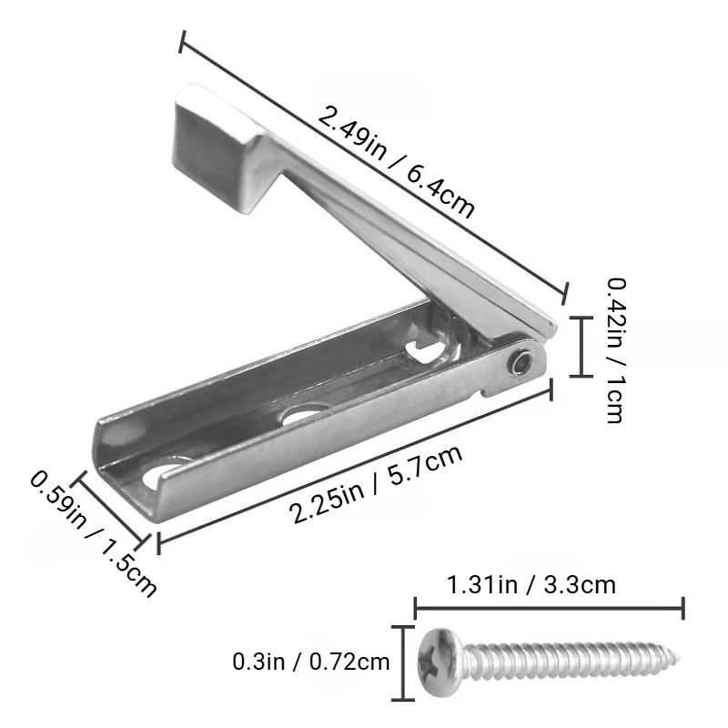 1-5PC RV Stainless Steel Baggage Door Catch Square for Trailer Camper Motorhome Cargo Holds RV Baggage Compartments & Doors Open