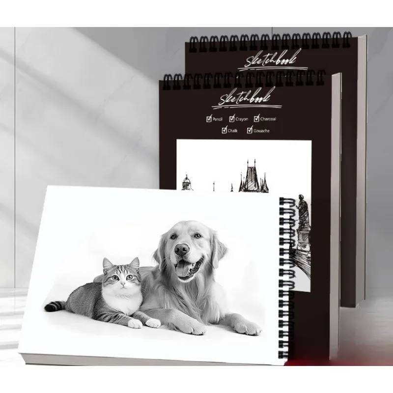 A3/A4/A5/A6 Sketchbook Top Spiral Binding Sketch Board 1 Pack of 30 Sheets Acid-Free Art Sketchbook Art Sketch Painting Writing